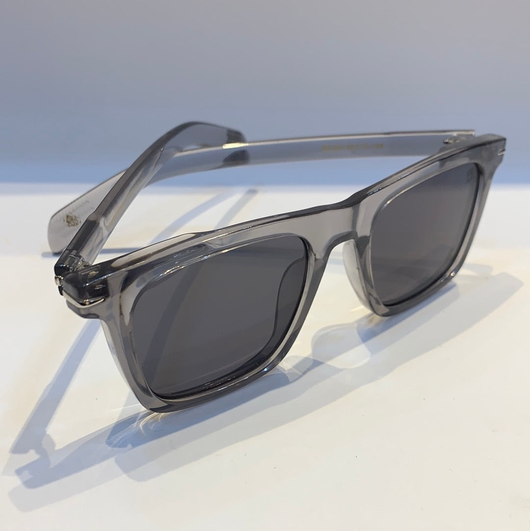 BD Transparent Grey Frame Grey Shade Sunglass B220956 15-148