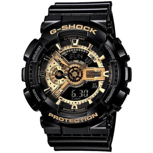 HSG Black Golden Water Rasistant Sports Watch