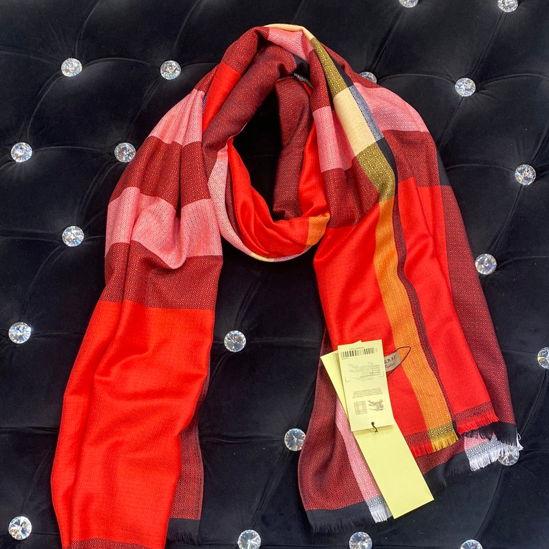 RUB Red Black White Colour RUB Bur Print Heavy Quality Muffler  9348