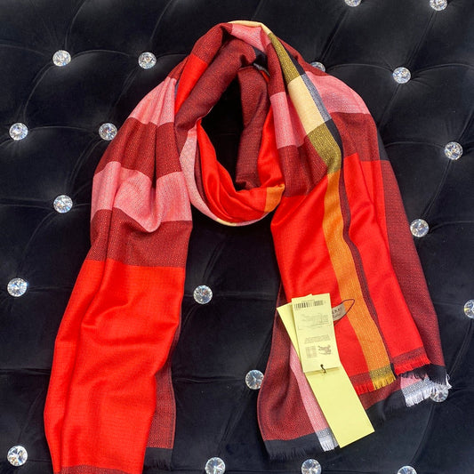 RUB Red Black White Colour RUB Bur Print Heavy Quality Muffler  9348