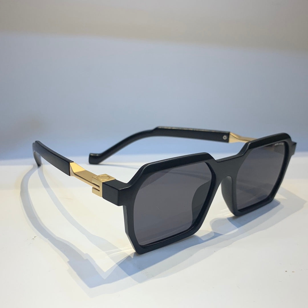 Ram Matt Black Frame Black Shade Unisex Sunglass