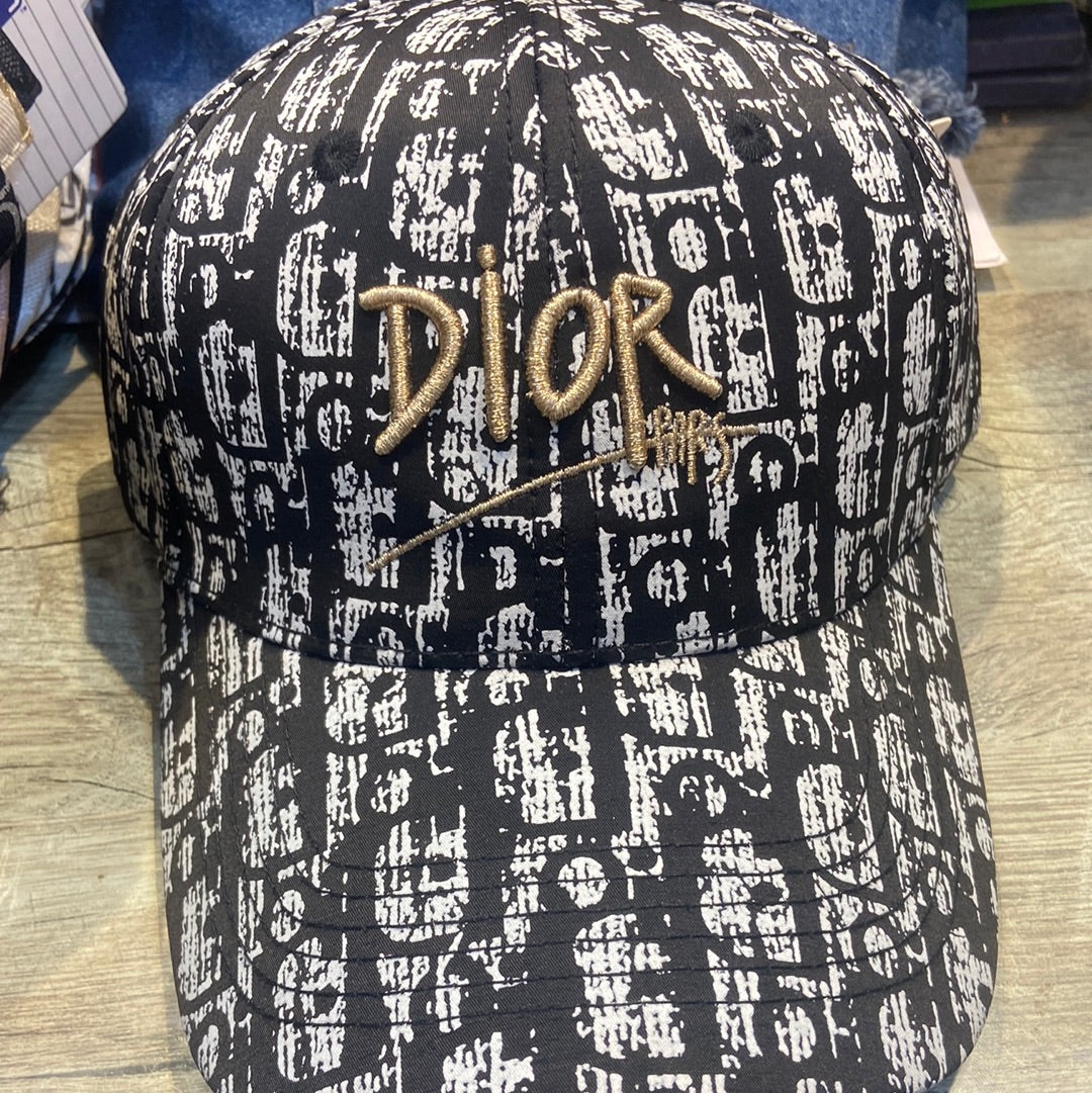 Oid Black Cap Oid White Print Gold Embroidery 300178