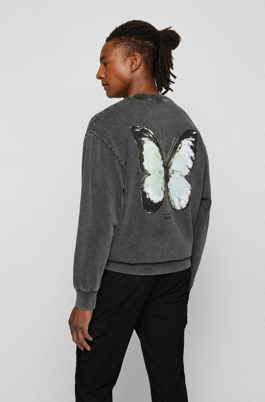 SOB Black colour with Butterfly Full Sleeve  Sweatshirt