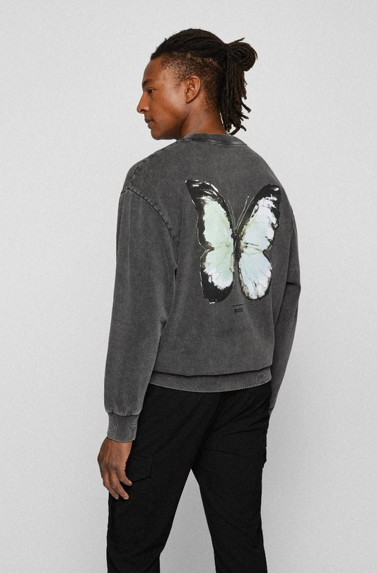 SOB Black colour with Butterfly Full Sleeve  Sweatshirt