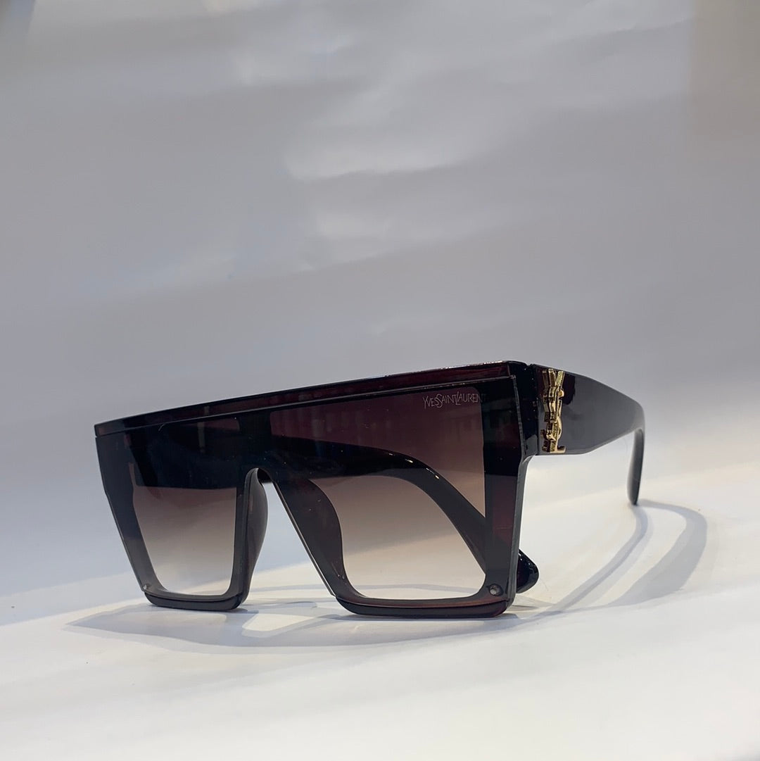 Yve evy Glossy Brown   Frame brown Shade Unisex Sunglass CC245 57 16 145