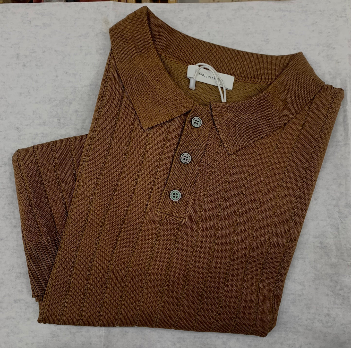 Simplicity Brown Colour Roman Jersey Moisture Wicking Quick Collar Tshirt 1105054