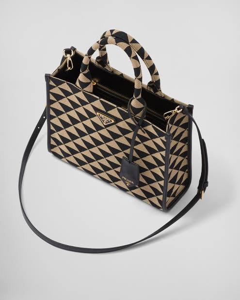 ARP PRA Black Colour Tote Bag in Triangolo Jacquard Ladies Bag 8858