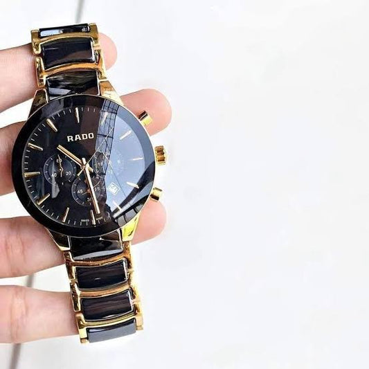 Black Gold Chain Chronograph Working Men’s Watch