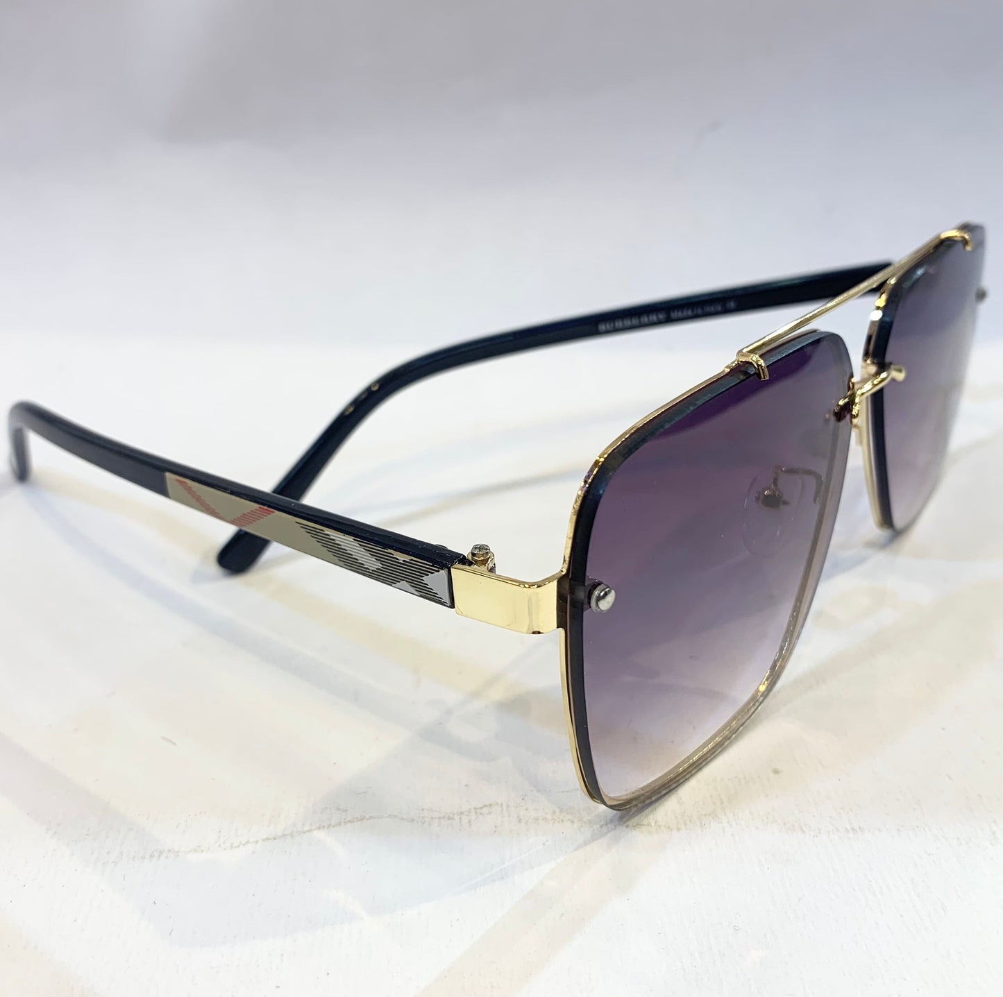 RUB Gold Black Frame Purple Shade Sunglasses B80-337 63 12-144