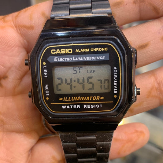 SAC Black Chain Watch Digital Square Men Sports Watch