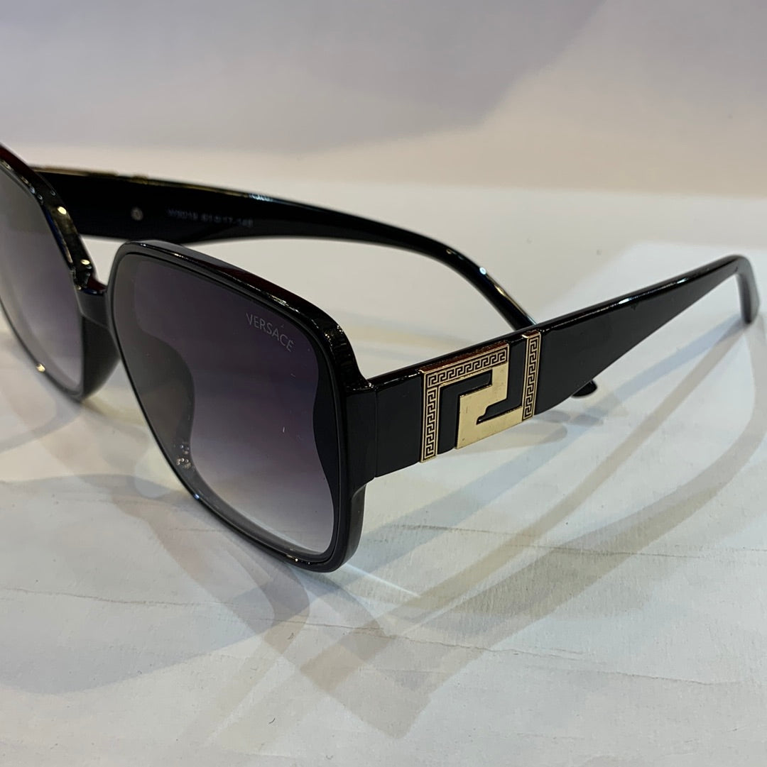 REV Black Frame Black Shade Unisex Sunglass W9019 61 17-148