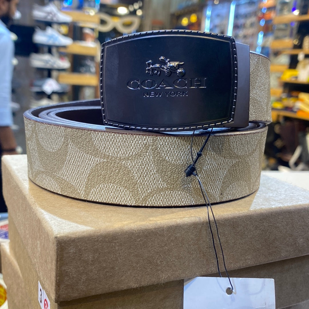 Aoc Brown Colour Silver Grey Aoc Buckle Leather Surplus Men’s Belts 12072