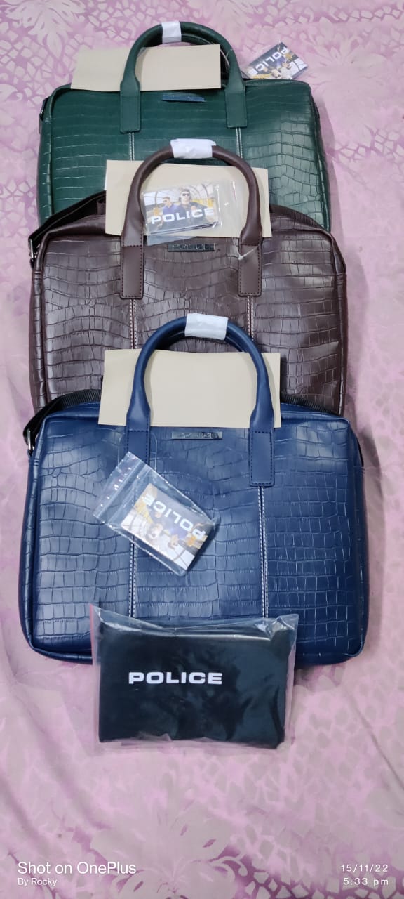 POL LOP Genuine Leather Surplus Laptop Bag