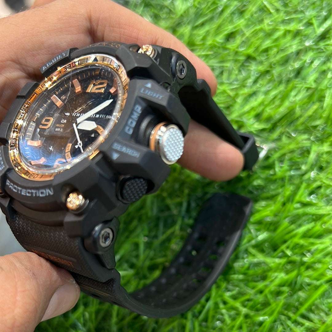 HSG Black Copper Water Resistant Sports Watch with Original Box 500509