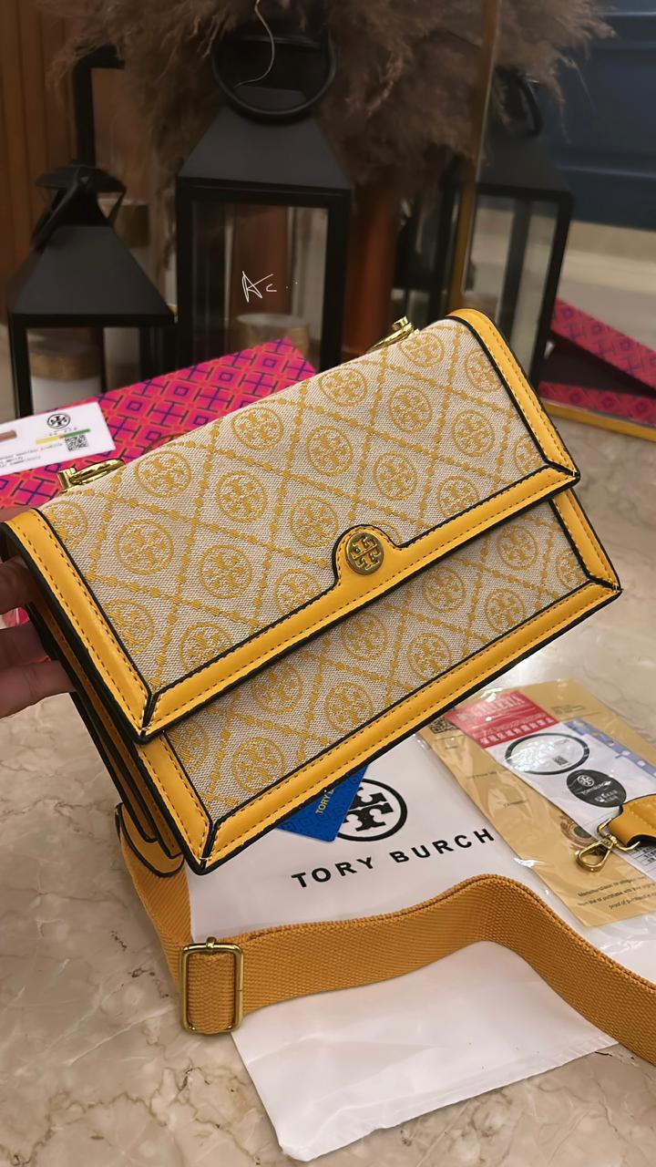 Rot Rub Yellow Colour Embroidery Work Ladies Sling Bag 881122