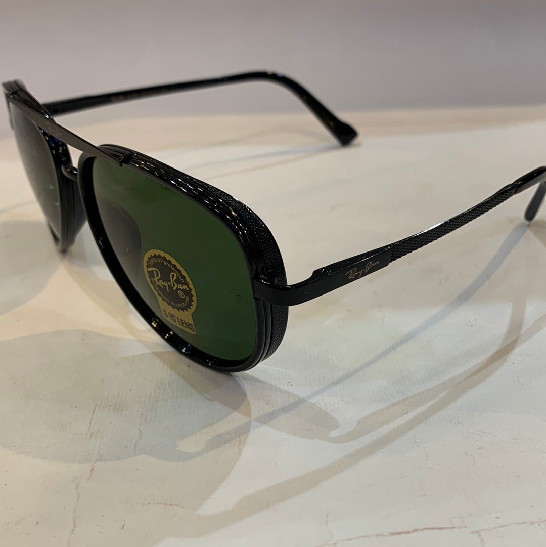 YAR RB Black Frame Green Shade Unisex Aviator Sunglass RB4414 68 14-135