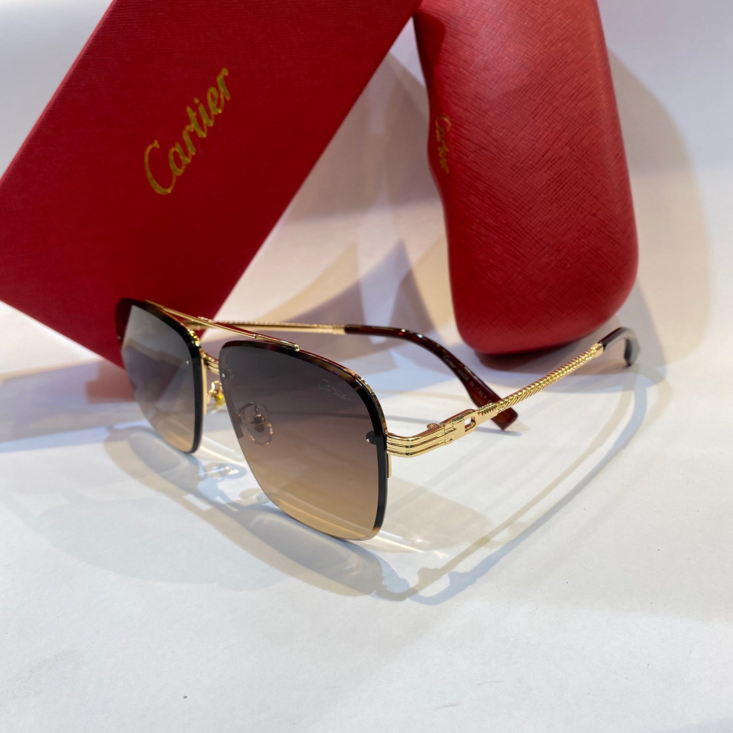 RAC Gold Frame Brown Shade Unisex Branded Sunglasses 8200270 50 19-141