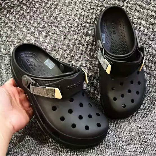 Orc Cro Black Colour Hole Slipper Velcro Adjustable Clogs 935400