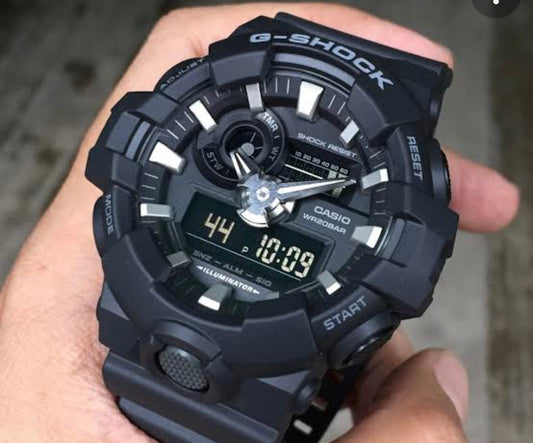 Hsg Matte Black Strap Black  Dial Water Resistant Digital And Analog Watch 401475