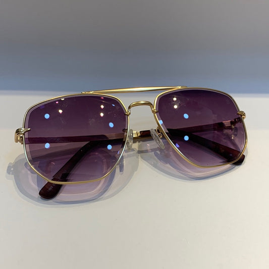 BD Golden Frame Purple Shade Sunglass