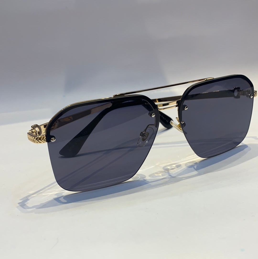 Car rac glossy gold  Frame blue Shade Unisex Sunglass 2238 51 18 143