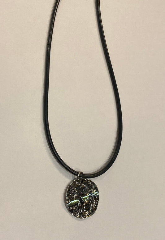 Naruto Inspired Double Bands Circle Vintage Logo Pendant Necklace For Unisex Necklace 199802