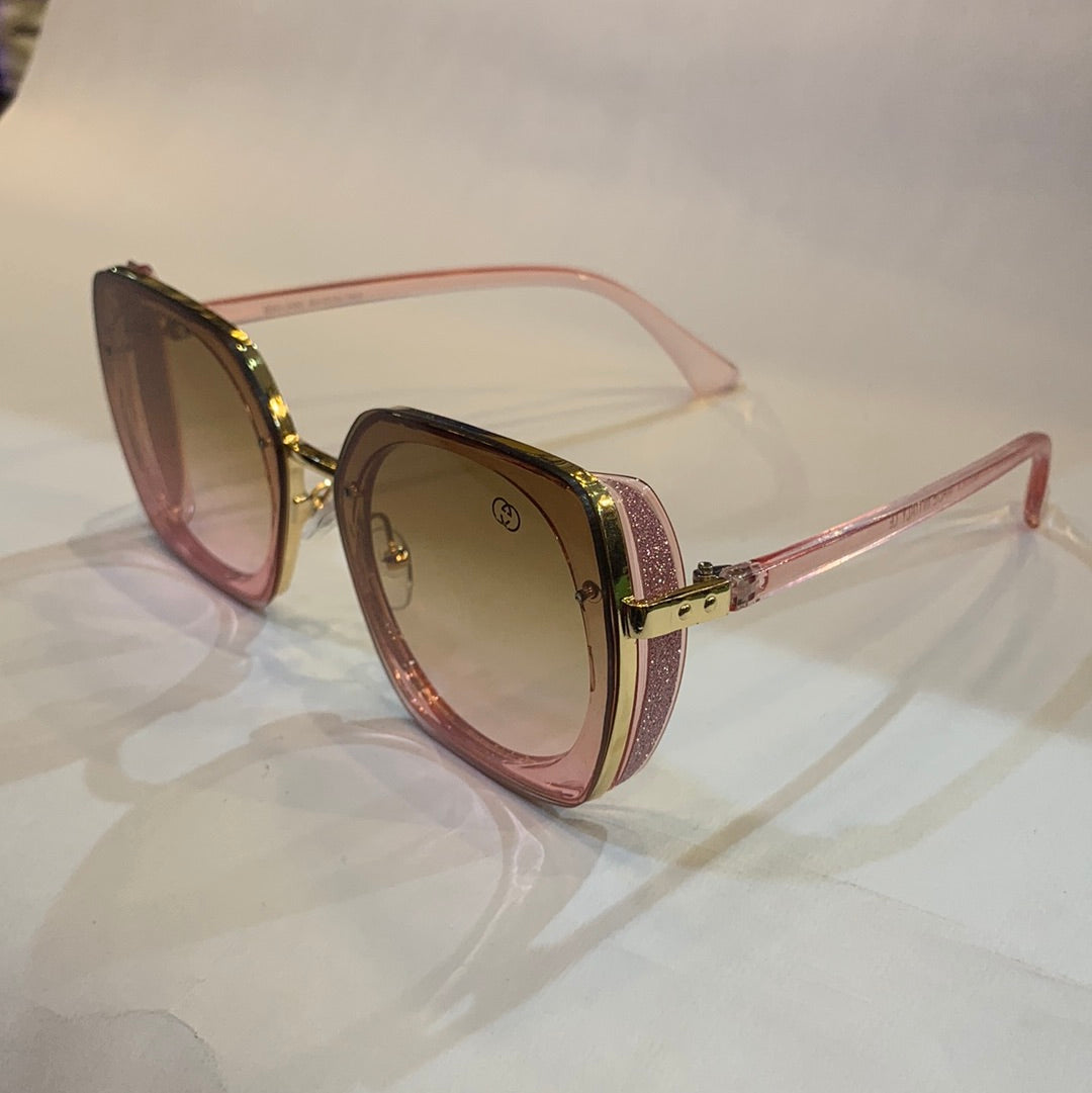 CUG Transipink frame brown pink shade sunglass B80-590 60 14-143