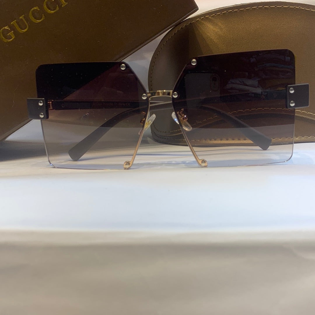 CUG Matte Brown Frame Brown Shade Unisex Branded Sunglasses CF58297