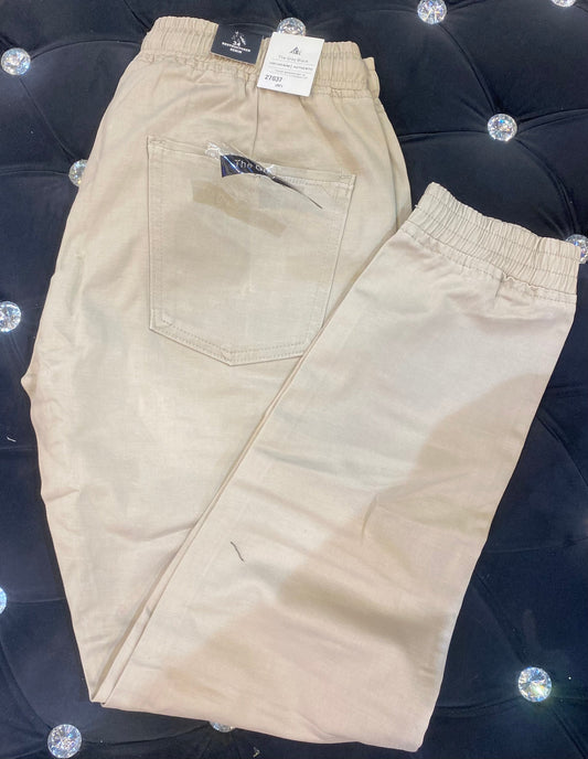 Khaki Colour Restructured Denim Fabric Jogger 270371