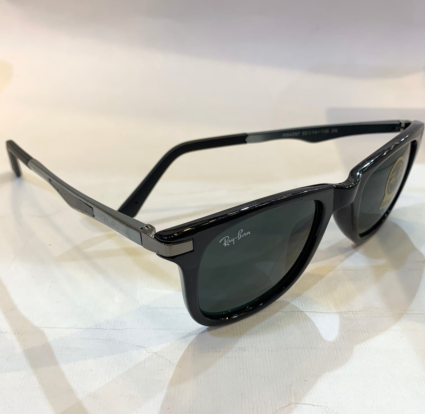 YAR RB Black Frame Black Shade Sunglasses RB4287 52 14-136 2N