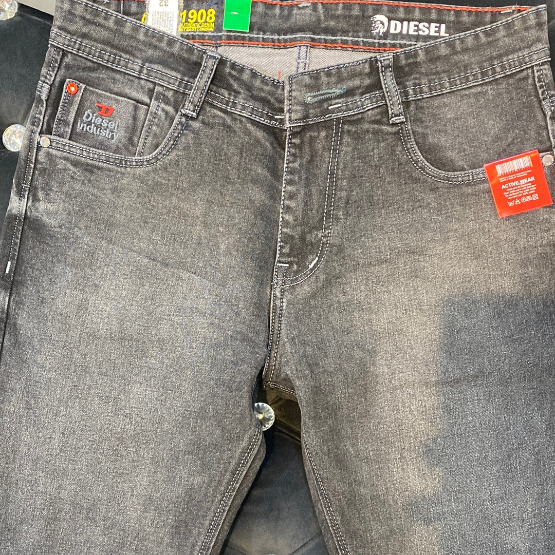 EID Black Denim Straight Fit plain jeans Branded Designers Men’s Jeans EID 17730 AAA1