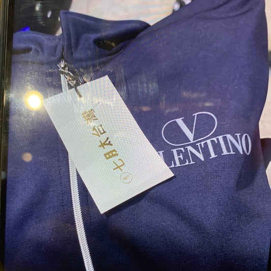 Navy Blue Colour VAL LAV AV  With Logo Text Sleeve Tracksuit Combo 9118
