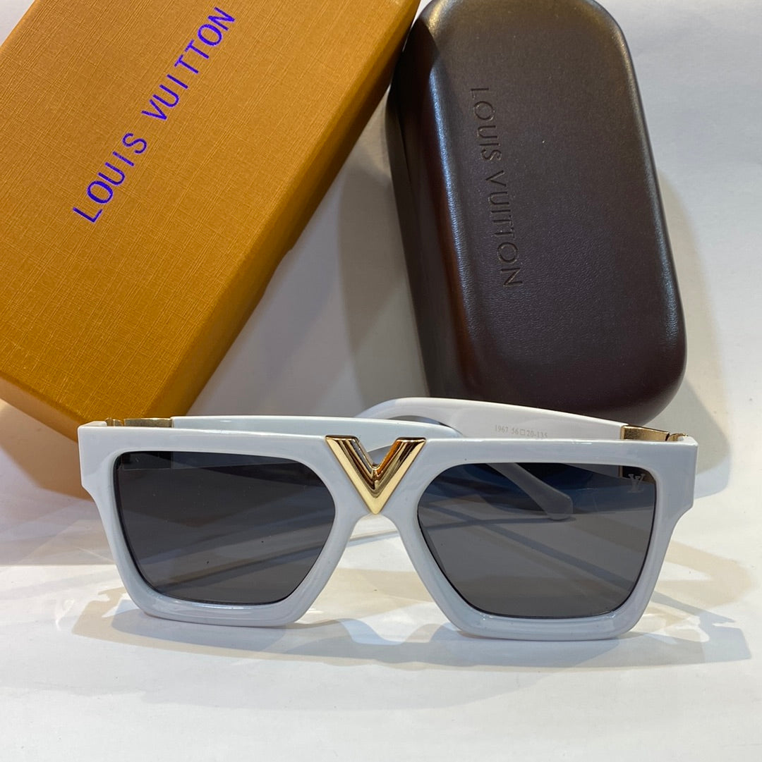UOL LV VL White Frame Black Shade Unisex Branded 1967 56 20-135