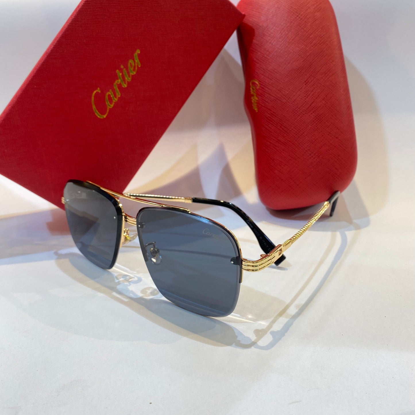 RAC Gold Frame Black Shade Unisex Branded Sunglasses 8200270 50 19-141