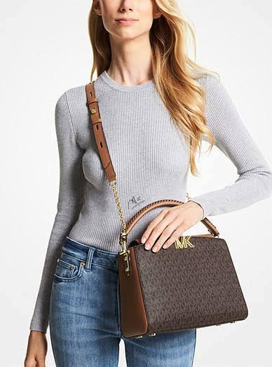 Cim Brown Coffee Print Ladies Bag for Her Single Handle 166
