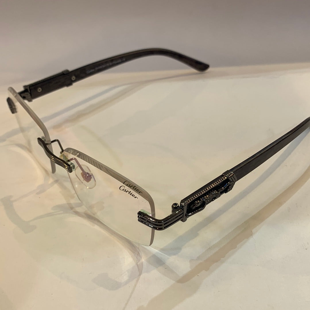 RAC Frameless Black stick transparent Shade Sunglass