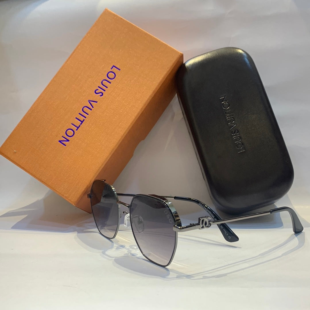 D&g g&d Glossy  black  Frame black Shade Unisex Sunglass H5606 C4 56 15 140
