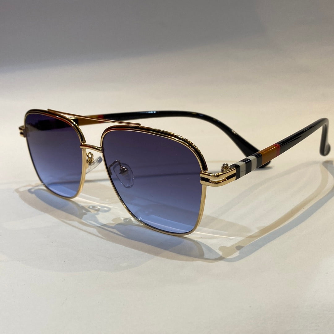 RUB Gold Frame Blue Shade Unisex Branded 2340 53 19-142