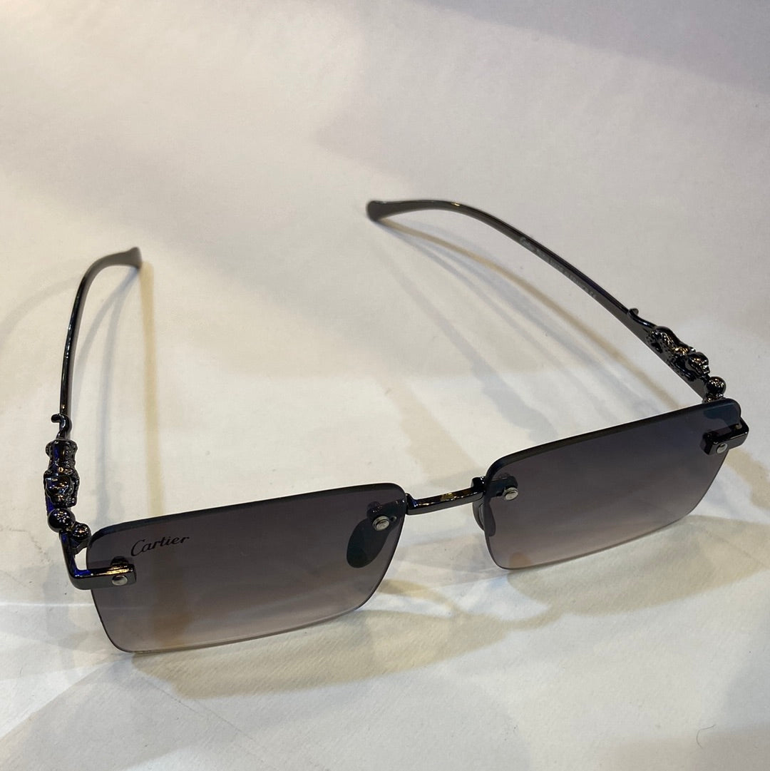 Rac frameless black steak black shade sunglass PS6282 57 16-135
