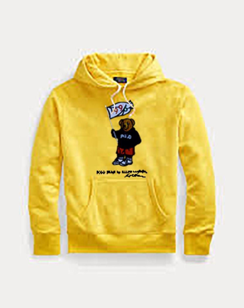 RL LOP POL Dark Grey Colour Hoodie Teddy Bear Man Unisex  9149