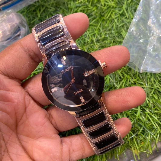 DAR Black Copper Chain Black Dial Men Watch