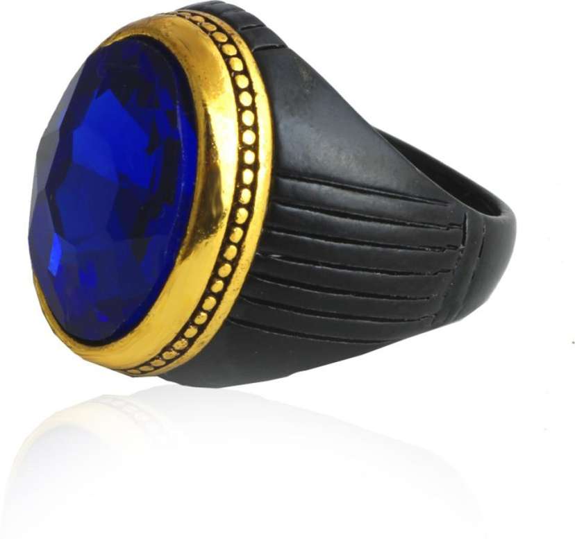 Gold Black Color With Multiple Design Stainless Steel Circle Plain Premium Quality Men’s Ring 50254