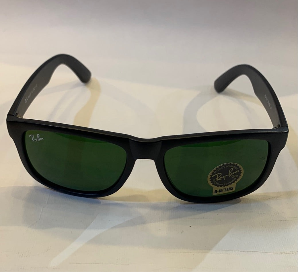YAR RB Matte Black Frame Green Shade Sunglasses RB4165 855/8G 2N
