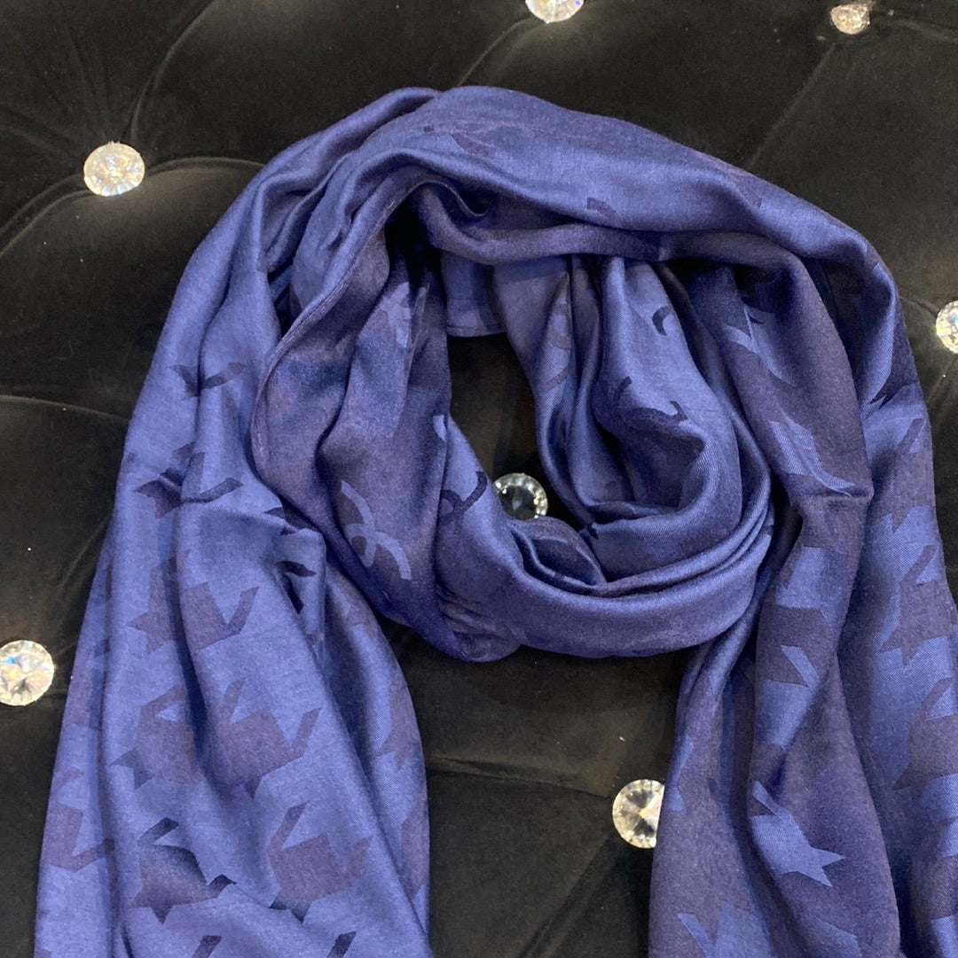 AHC Navy Blue Colour CHA Print Heavy Quality Muffler  9345