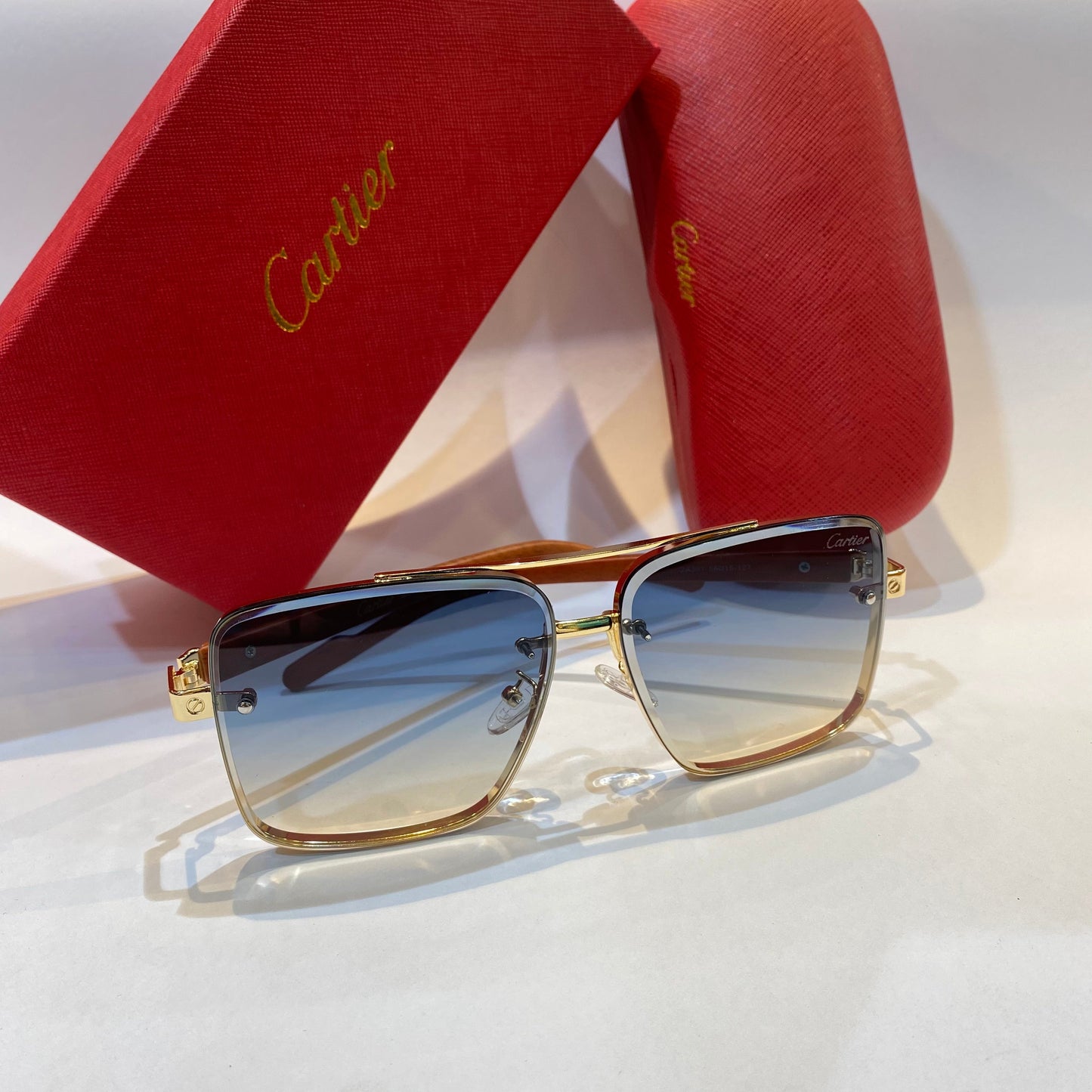 RAC Gold Frame Blue Yellow Shade Unisex Branded Sunglasses 2A361 56 15-127
