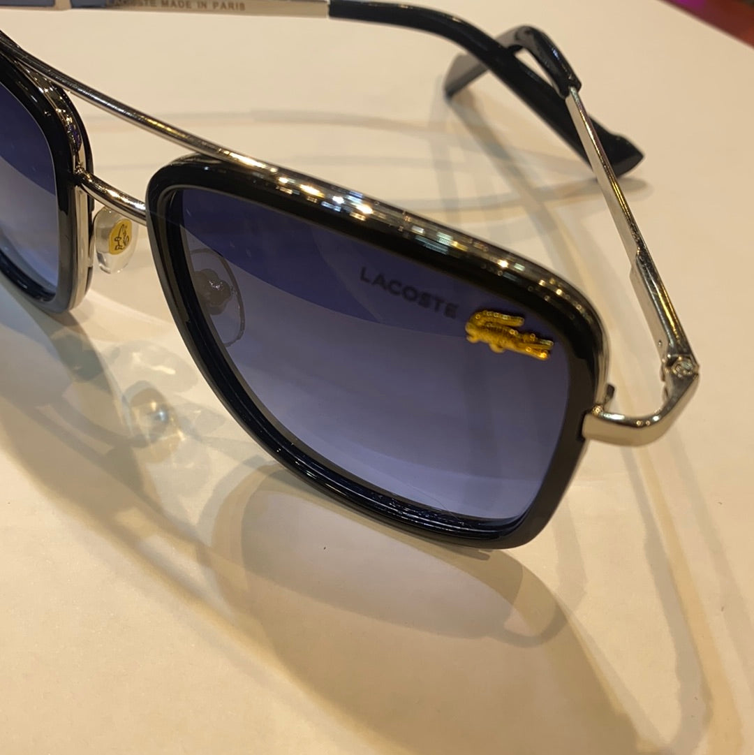 Black Silver Frame Dark Blue Shade CAL Sunglass