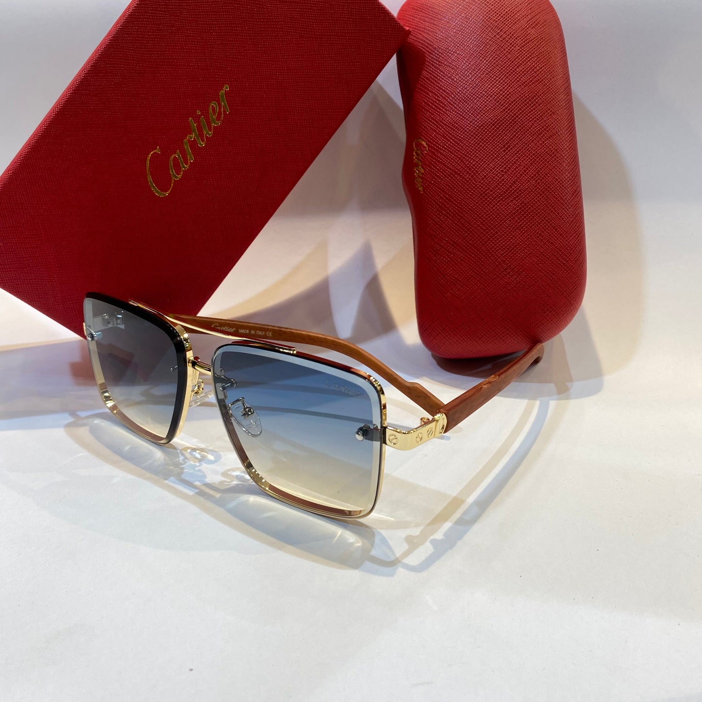 RAC Gold Frame Blue Yellow Shade Unisex Branded Sunglasses 2A361 56 15-127