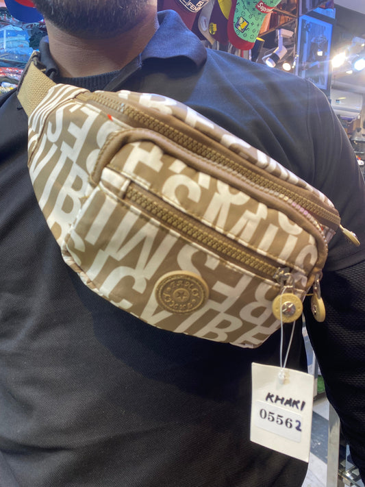 Multiple Khaki Colour Fancy Fanny Bag Chest Bag 05562