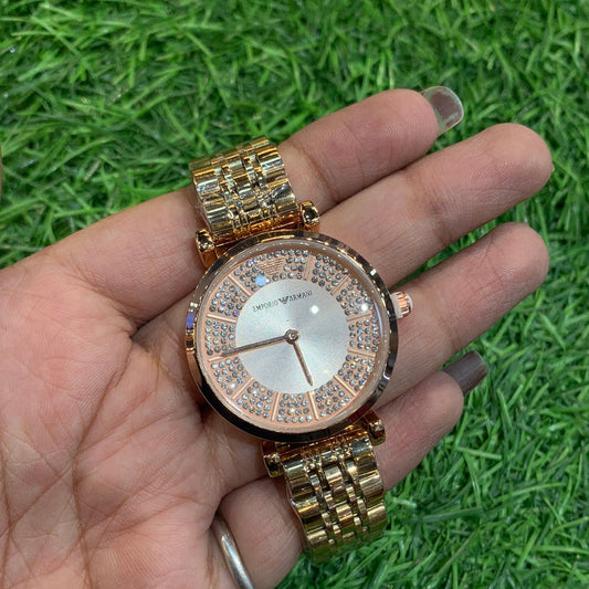 Copper Chain Copper Dial Ladies Watch
