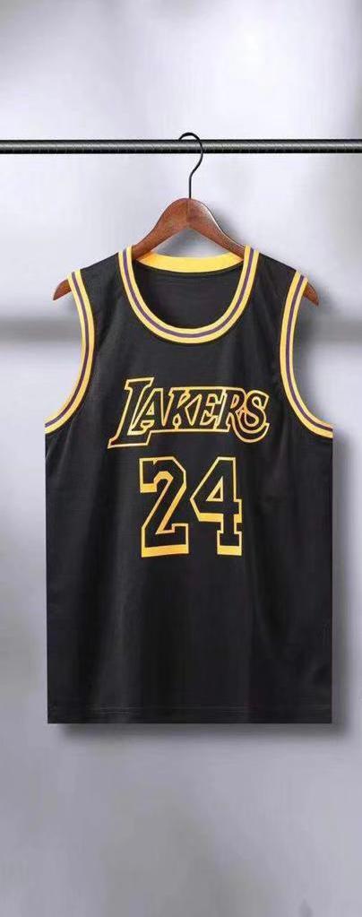 Black Yellow Colour Lakers 24 Jersey Imported Quality 110428